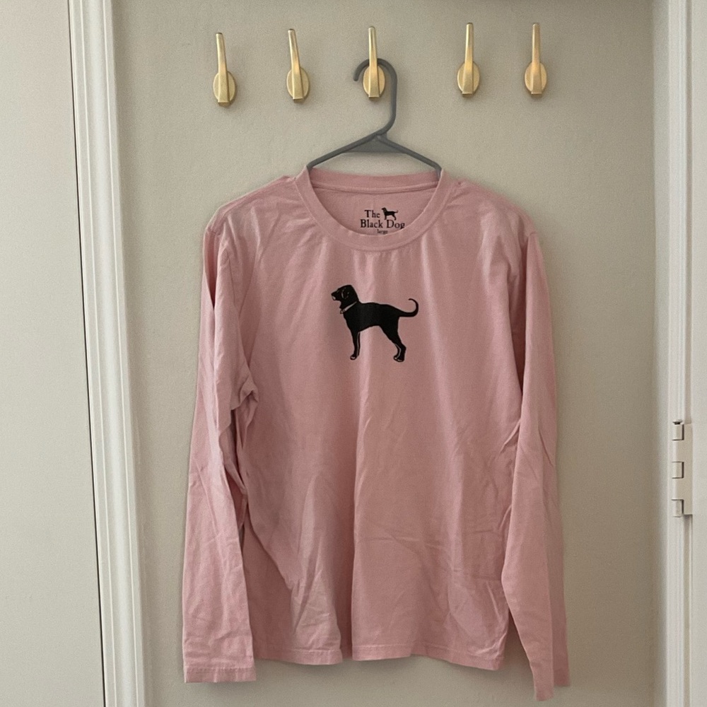 Pink Long Sleeve Shirt From The Black Dog, Sz L
